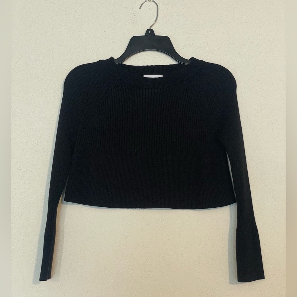 Marlow Black Ribbed Crop Top
